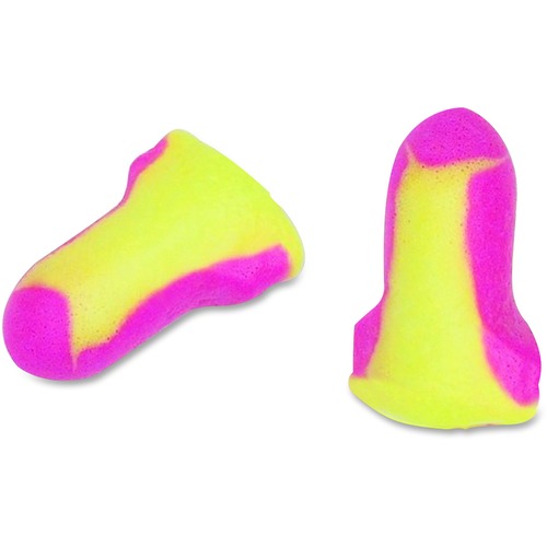 Foam Ear Plugs,Reusable,T-Shape,Uncorded,200/BX,Pink/Yellow
