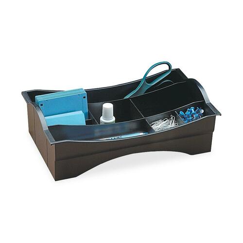 Hanging Desk Drawer Organizer, Plastic, Black