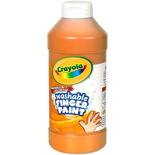 Washable Finger Paint, Non-Toxic, 16oz., 12/BT, Orange