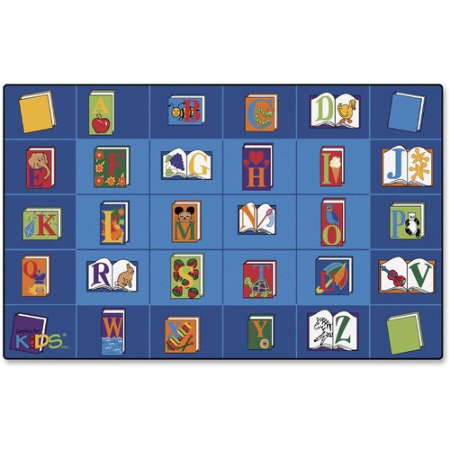 Seating Rug,Read By Book,5'10"x8'4",Rectangle,Multi