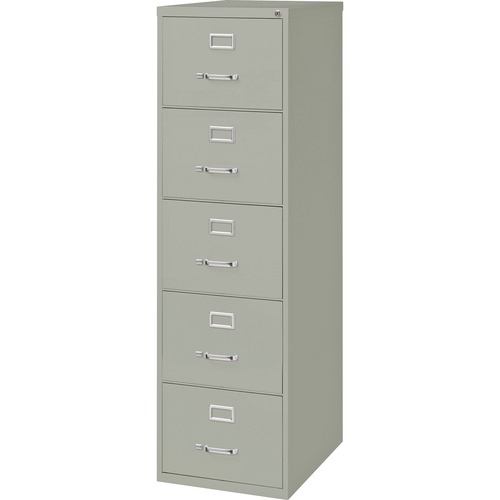 Vertical File, 5-Drawer, Lgl, 18"x26-1/2"x61-3/8", Lt Gray