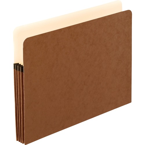 POCKET FILE, 3.5" EXPANSION, LETTER SIZE, RED FIBER