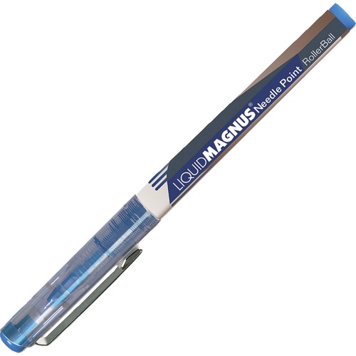 7520015068497, LIQUID MAGNUS INK ROLLER BALL STICK PEN, BLUE INK, NEEDLE, DOZEN