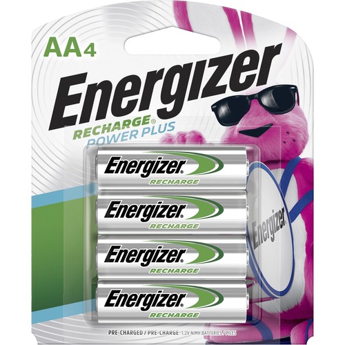 Rechargeable AA Batteries, NiMH, 4BX/CT, MI