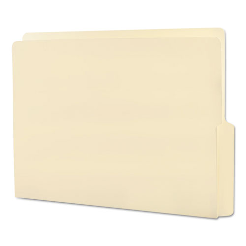 END TAB FOLDERS, REINFORCED 1/2-CUT BOTTOM POSITION TAB, LETTER, MANILA, 100/BOX