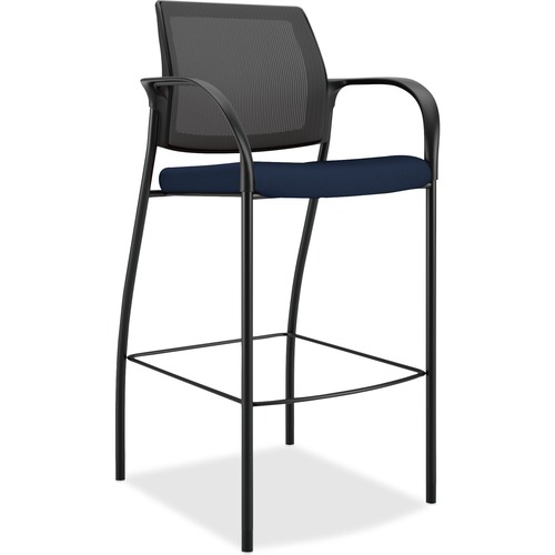 Stool, Cafe-Height, Mesh Back, 25"x23x46-1/2", Navy