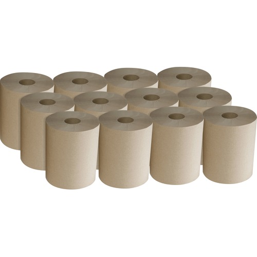 8540015915146, CONTINUOUS ROLL PAPER TOWEL, 8" X 600FT, NATURAL, 12 ROLLS/BOX