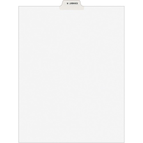 Avery-Style Preprinted Legal Bottom Tab Dividers, Exhibit R, Letter, 25/pack