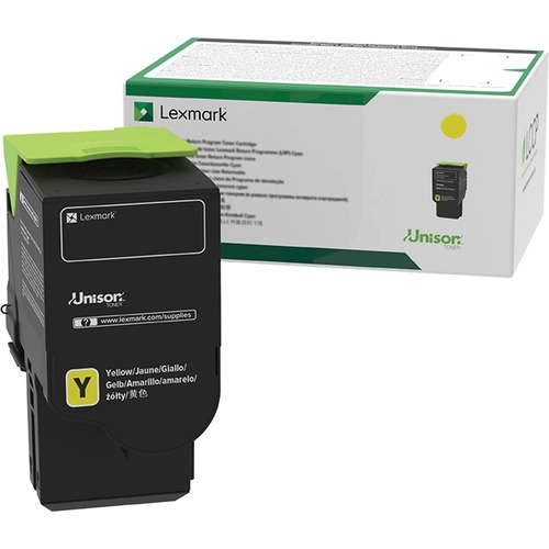Lexmark 80C0HYG (TAA Compliant Version 80C1HY0) Yellow OEM Toner Cartridge