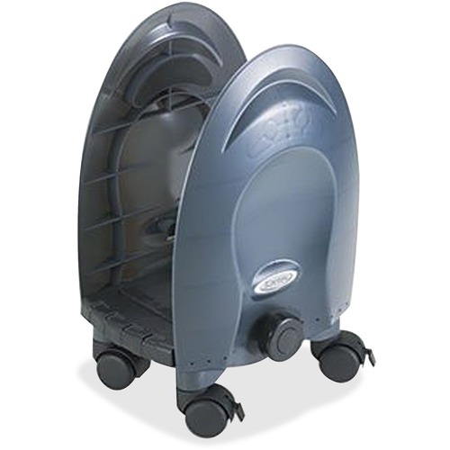 Deluxe Mobile Cpu Stand, 12w X 12d X 18h, Black