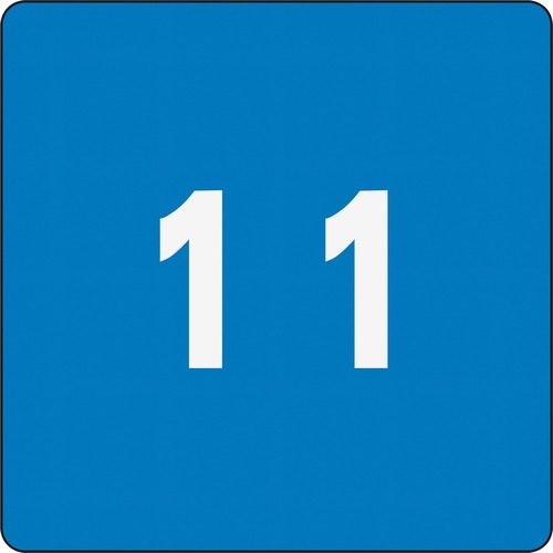 Single Digit End Tab Labels, Number 1, Light Blue, 250/roll