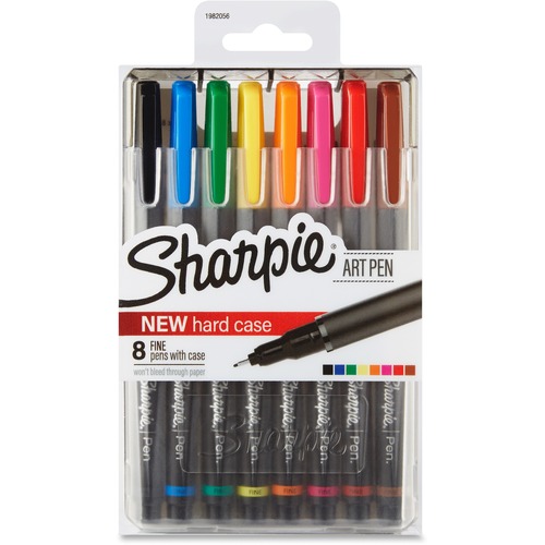 Art Pen With Hard Case, Fine Pt, 8/set