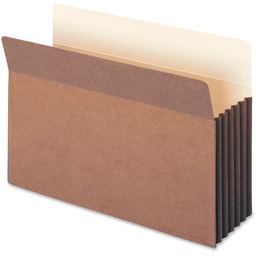 5 1/4" Exp File Pocket, Straight Tab, Legal, Manila/redrope, 10/bx