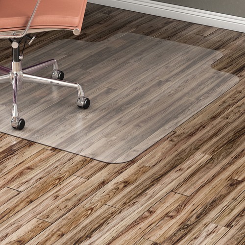 Hard Floor Chairmat,Str Edge,46"x60",Wide Lip 25"x12",CL