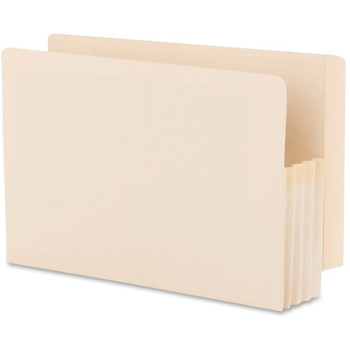 3 1/2" Exp End Tab File Pocket, Straight Tab, Legal, Manila, 25/bx