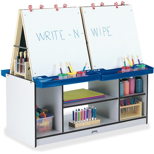 Jonti-Craft, Inc.  Art Center, 4 Station, 45"x49-1/2"x20", Black