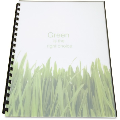 100(percent) Recycled Poly Binding Cover, 11 X 8-1/2, Frost, 25/pack